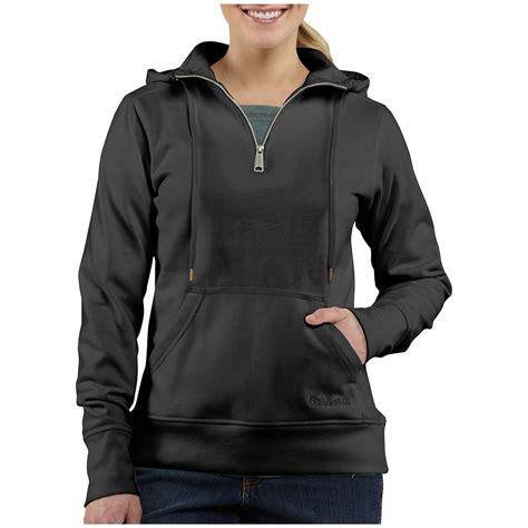Womens Carhartt Clarksburg 14 Zip Hooded Sweatshirt 427574