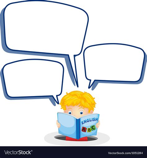 A Boy And Call Out Royalty Free Vector Image Vectorstock