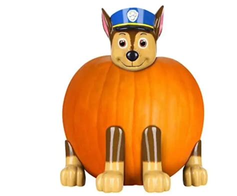 Paw Patrol Chase Pumpkin Push Ins Halloween Kit Gemmy 1800 Picclick