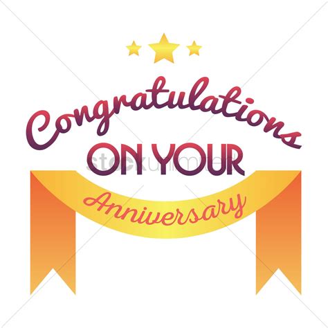 Congratulations On You Anniversary Label Vector Image 1826133
