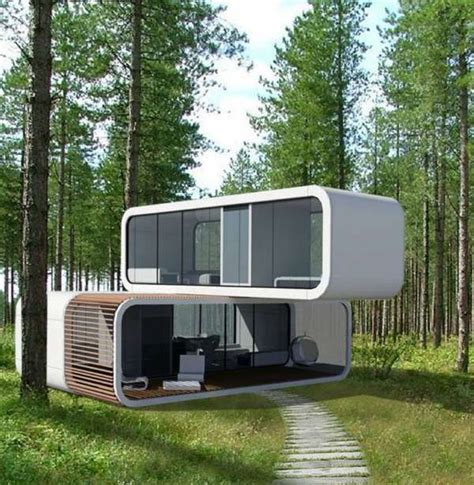 Effortless Prefab Retreats Portable House Futuristic Home Eco House