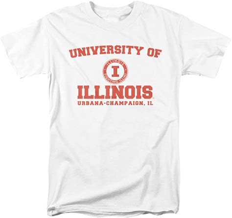 University Of Illinois Official Circle Logo Unisex Adult T Shirt White