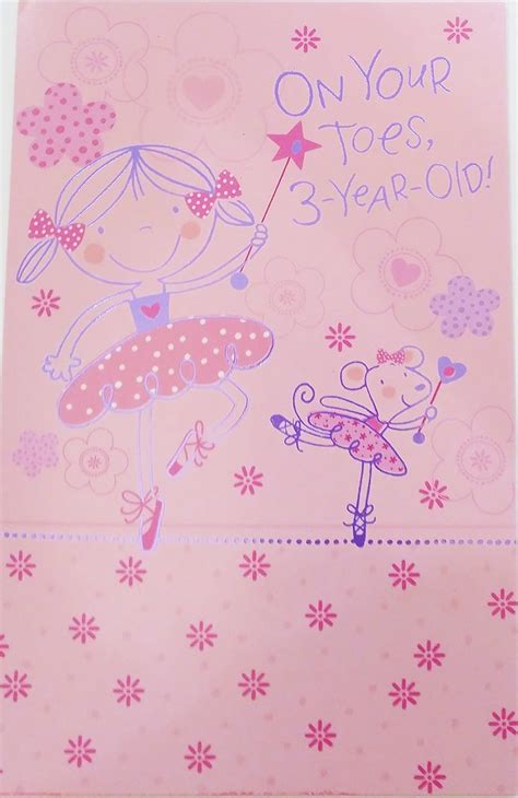Greeting Card On Your Toes 3 Year Old Have A Tutu Rific