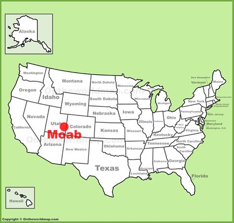 Moab Location On The Us Map
