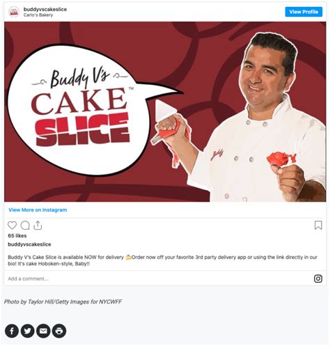 Cake Boss Star Buddy Valastro Launches New Brand Buddy V S Cake Slice