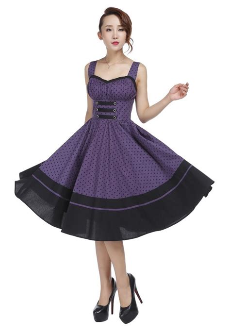 50s Retro Polka Dot Dress Mode Mundo