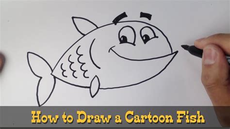 How To Draw A Cartoon Fish Youtube