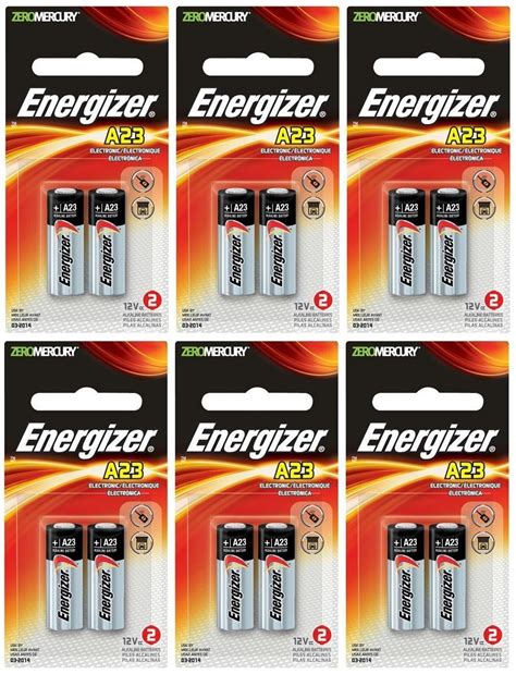 Energizer A23 12v Batteries 6 Packs Of 2 Batteries A23bpz2 39800110091