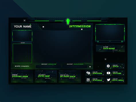 Free Twitch Stream Overlay Template 2021 Psd Package Overlays