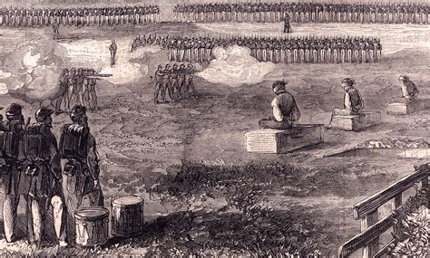 Execution Of Three Army Of Potomac Deserters Leesburg Virginia June