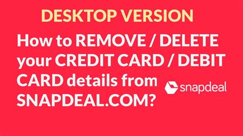 To delete a credit card, simply tap on the trash can. How to REMOVE / DELETE your CREDIT CARD / DEBIT Card ...