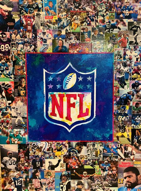 Nfl All Time Greatest Players Gallery Wrapped Canvas Etsy