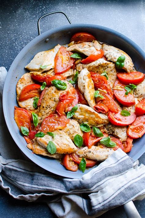 Creamy tomato chicken skillet dinner. 55 Clean Eating Dinner Recipes in 30 Minutes - iFOODreal ...