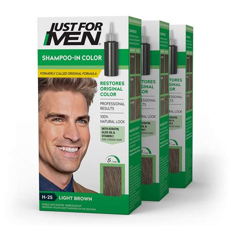 Buy Just For Menshampoo In Color Mens Hair Dye With E For Stronger