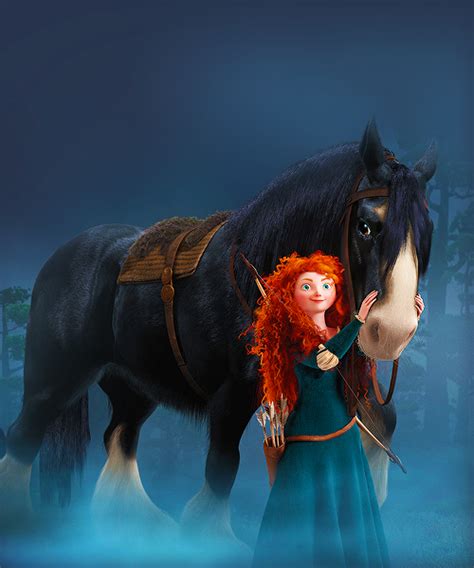 Merida And Her Trusted Clydesdale Angus Disney Horses Disney Brave Disney Dream