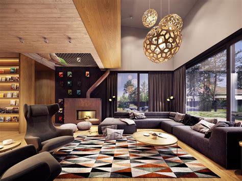 Geometric Living Room Interior Design Ideas