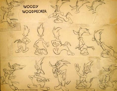 ‪woody Woodpecker Production Art The Character Was Created In 1940 By
