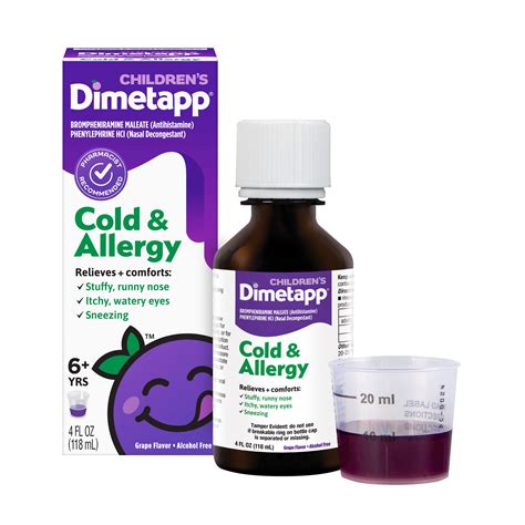 Childrens Dimetapp Cold And Allergy Liquid Grape Flavor 4 Fl Oz Pick