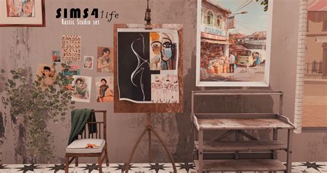 Roli Cannoli Cc Findz Corner — Sims41ife Rustic Studio Set Drustic