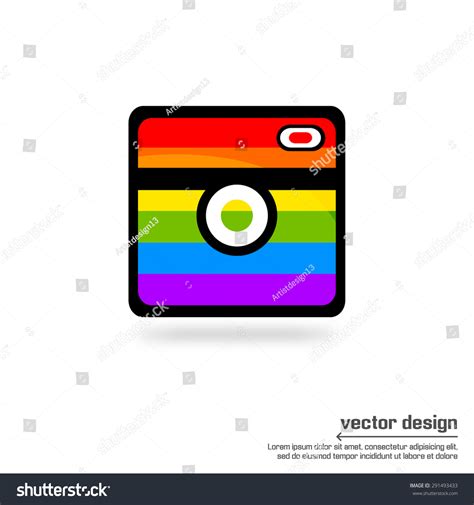 Rainbow Camera Icon Stock Vector Royalty Free 291493433 Shutterstock