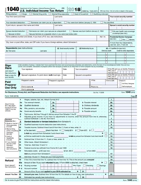 Form1040allpages Priortax Blog 2021 Tax Forms 1040 Printable