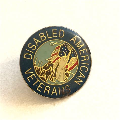 Vintage Disabled American Veteran Vet Lapel Pin Enamel Pin Etsy