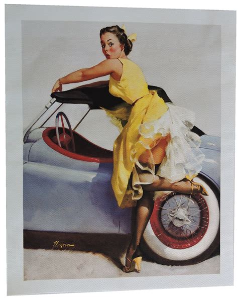 Vintage Magazine Artwork Poster Reproduction Gil Elvgren Pin Up