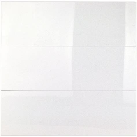 Nanoglass White 6x18 Polished Subway Tile Porcelain Flooring White