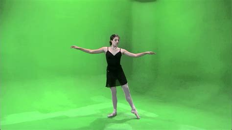 Dancing Ballerina On A Green Screen Stock Footage Youtube