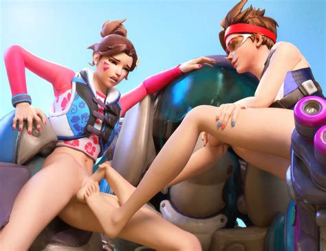 Rule 34 1futa 1girls 3d Alternate Costume Balls Barefoot Big Feet Dva Dawadd Dickgirl