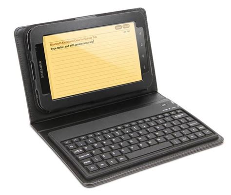 Samsung Galaxy Tab Bluetooth Keyboard Leather Case Gadgetsin