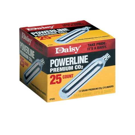 Daisy Outdoor Products Powerline Premium CO2 Cylinder 12 G 25 Pack