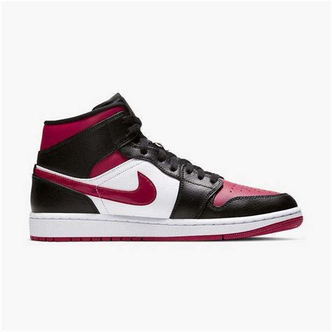 Jual Nike Men Air Jordan 1 Mid Bred Toe Sepatu Sneakers Pria 554724