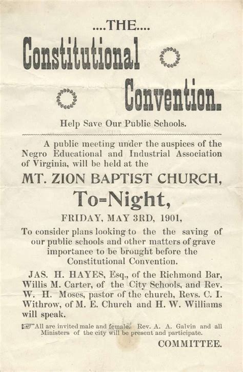 Constitutional Convention Virginia 19011902 Encyclopedia Virginia