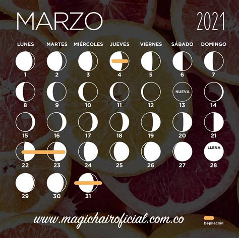 Calendario Lunar De Marzo 2021 Magic Hair Oficial