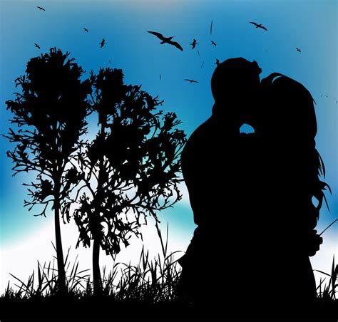 Happy Couple Hugging Silhouette By Nousin On Deviantart