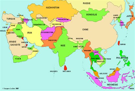 Mapa Asia En Español