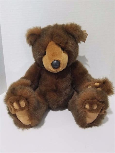 Russ Berrie Grizzles The Grizzly Bear 12 Inch Seated Plush Caress Soft