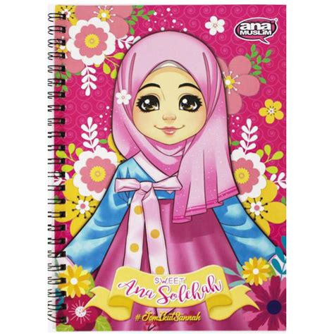 Buku Nota Comel A5 Ana Solehah Hot Pink Nb 265 Hadiah Kanak Kanak