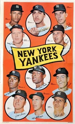 1969 Topps Team Posters 19 New York Yankees Trading Card Database