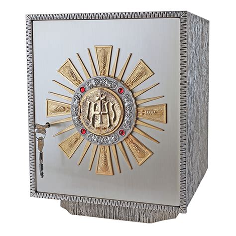 K657 Tabernacle With Ihs Adoration Window Tabernacle Has Four Ruby