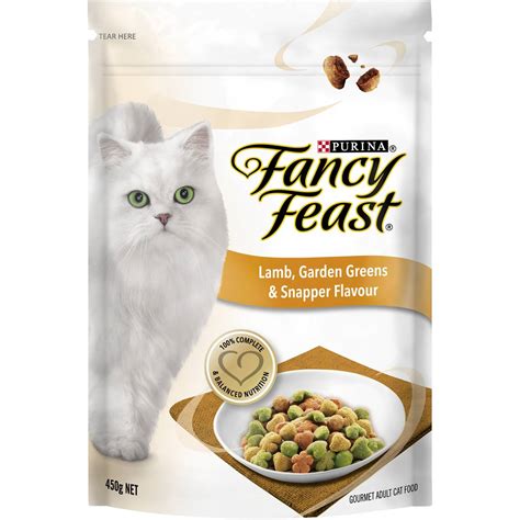 Introduced by the carnation company in 1982, it was originally offered in seven flavors of wet food. Fancy Feast Adult Dry Cat Food Lamb Shrimp Peas 450g ...