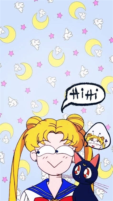 Kawaii Sailor Moon Iphone Wallpaper Ipcwallpapers Iphone Wallpaper Illustration Sailor Moon