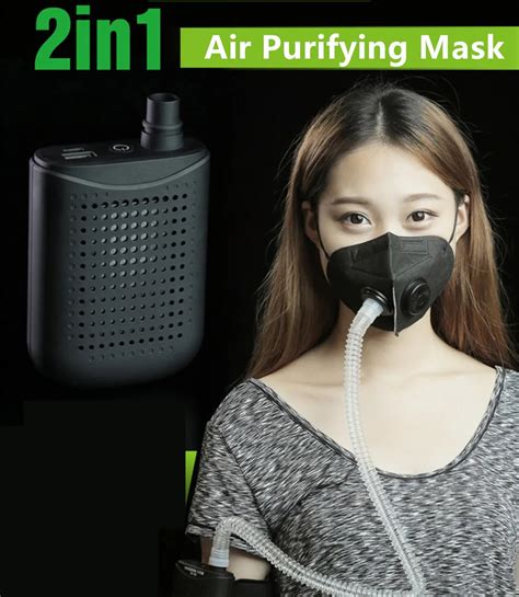 Rechargeable Battery Air Purifying Mask Air Cleaning Mask Purifier Anti