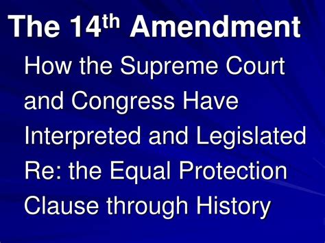 Ppt The 14 Th Amendment Powerpoint Presentation Free Download Id 4730461