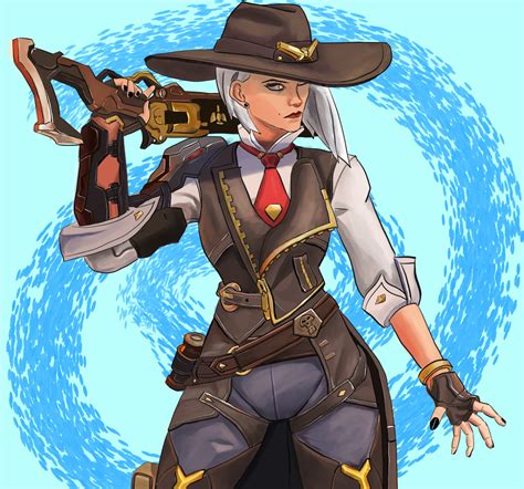 My Fanart Of Ashe The Result Of 2 Weeks Learning How To Draw Via Roverwatch Ow Highlights