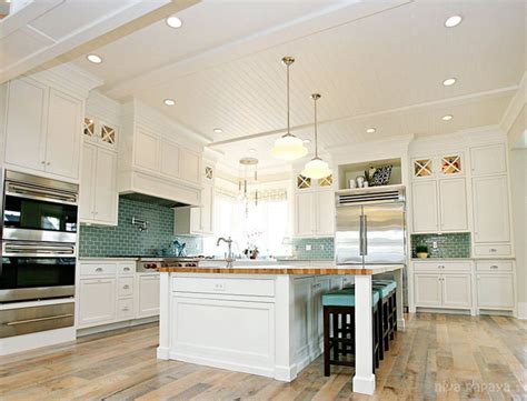 White Beadboard Kitchen Ceiling Home Kitchens Kitchen Remodel