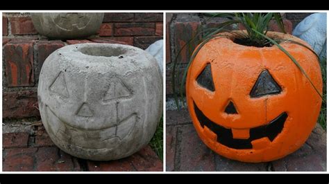 We Made Cement Pumpkins | Cement pumpkins, Diy cement, Pumpkin planter