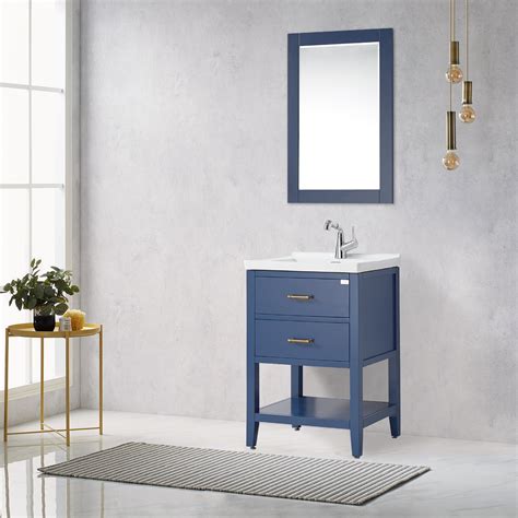 Fandr Bathroom Vanity 24 Navy Blue Small Bathroom Vanity With Sink 24