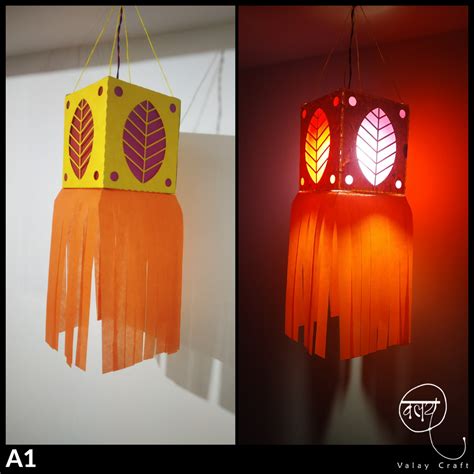 Eco Friendly Diy Diwali Lanternakash Kandil Cuboid Design Size
